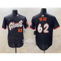 Men San Francisco Giants 62 Logan Webb Anthracite 2025 City Connect Limited Stitched Baseball Jersey