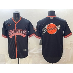 Men San Francisco Giants Team Big Logo Black 2026 Alternate Stadium Stitched Baseball Jersey