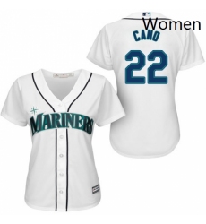 Womens Majestic Seattle Mariners 22 Robinson Cano Authentic White Home Cool Base MLB Jersey