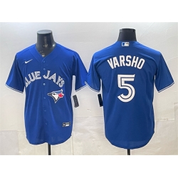 Men Toronto Blue Jays  5 Daulton Varsho Royal 2025 Cool Base Stitched Baseball Jersey