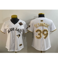 Youth Toronto Blue Jays 39 Trey Yesavage White Gold 2025 American League Champions Limited Stitched Baseball Jersey