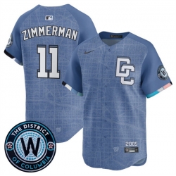 Men Washington Nationals 11 Ryan Zimmerman Blue 2025 City Connect Limited Stitched Baseball Jersey