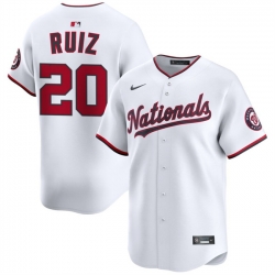 Men Washington Nationals 20 Keibert Ruiz White 2025 Home Limited Stitched Baseball Jersey