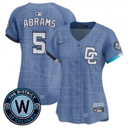 Women Washington Nationals 5 CJ Abrams Blue 2025 City Connect Limited Stitched Baseball Jersey
