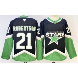 Men Dallas Stars  21 Jason Robertson Black 2025 26 Alternate Stitched Hockey Jersey