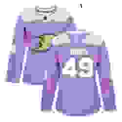 Womens Adidas Anaheim Ducks 49 Max Jones Authentic Purple Fights Cancer Practice NHL Jersey 