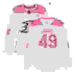 Womens Adidas Anaheim Ducks 49 Max Jones Authentic White Pink Fashion NHL Jersey 