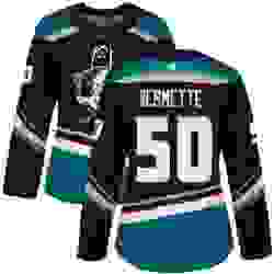 Womens Adidas Anaheim Ducks 50 Antoine Vermette Authentic Black Teal Third NHL Jersey 