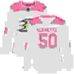 Womens Adidas Anaheim Ducks 50 Antoine Vermette Authentic WhitePink Fashion NHL Jersey 