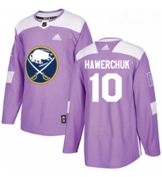 Youth Adidas Buffalo Sabres 10 Dale Hawerchuk Authentic Purple Fights Cancer Practice NHL Jersey 