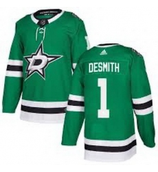 Men Dallas Stars Casey DeSmith #1 Hockey Stitched NHL Jersey Green