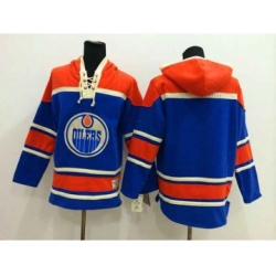 nhl jerseys edmonton oilers blank blue[pullover hooded sweatshirt]