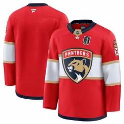 Men Florida Panthers Blank Red 2025 Stanley Cup Final Patch Stitched Hockey Jersey