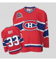 Canadiens #33 Patrick Roy Stitched Red CCM NHL Jersey