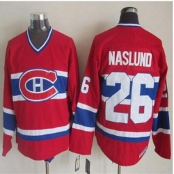 Montreal Canadiens #26 Mats Naslund Red CCM Throwback Stitched NHL Jersey