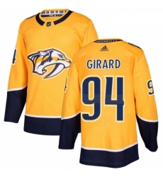 Youth Adidas Nashville Predators 94 Samuel Girard Authentic Gold Home NHL Jersey 