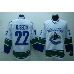 Vancouver Canucks 22 D.sedin white Jersey