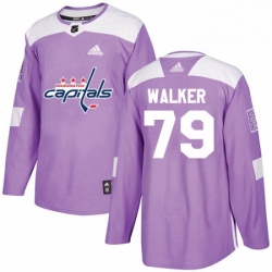 Youth Adidas Washington Capitals 79 Nathan Walker Authentic Purple Fights Cancer Practice NHL Jersey 