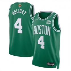 Men Boston Celtics 4 Jrue Holiday Kelly Green 2024 Finals Icon Edition Stitched Basketball Jersey