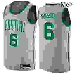 Mens Nike Boston Celtics 6 Bill Russell Swingman Gray NBA Jersey City Edition