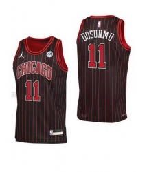 Men Chicago Bulls 11 Ayo Dosunmu Black Stitched Basketball Jersey