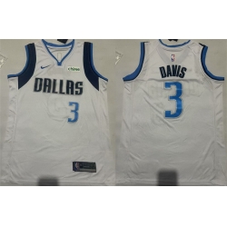 Men Dallas Mavericks 3 Anthony Davis White 2025 Association Edition Stitched Basketball Jersey