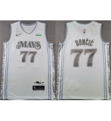 Men Dallas Mavericks 77 Luka Doncic White 2024 25 City Edition Stitched Basketball Jersey