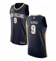 Youth Nike New Orleans Pelicans 9 Rajon Rondo Authentic Navy Blue Road NBA Jersey Icon Edition 