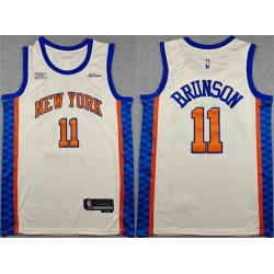 Men New Yok Knicks  11 Jalen Brunson Cream 2025 26 City Edition Stitched Basketball Jersey