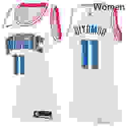 Womens Nike Orlando Magic 11 Bismack Biyombo Swingman WhitePink Fashion NBA Jersey