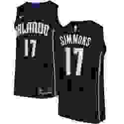 Womens Nike Orlando Magic 17 Jonathon Simmons Swingman Black Alternate NBA Jersey Statement Edition 