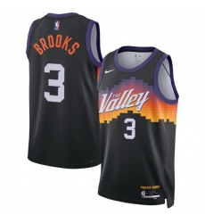 Men Phoenix Suns 3 Dillon Brooks Black 2025 26 City Edition Stitched Basketball Jersey