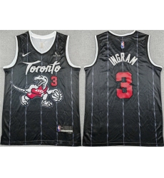 Men Toronto Raptors 3 Brandon Ingram Black 2025 26 City Edition Stitched Basketball Jersey