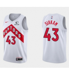 Men Toronto Raptors 43 Pascal Siakam 2020 21 White Swingman Stitched Basketball Jersey
