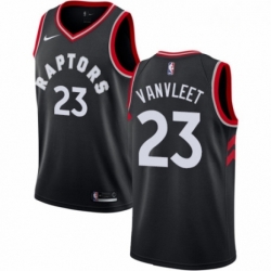 Mens Nike Toronto Raptors 23 Fred VanVleet Swingman Black NBA Jersey Statement Edition 