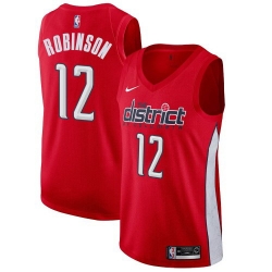 Men Nike Washington Wizards 12 Jerome Robinson Red NBA Swingman Earned Edition Jersey