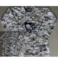 Kids Pittsburgh Penguins Blank White Camo NHL Jerseys