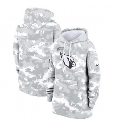 Women Arizona Cardinals 2024 Arctic Camo Salute To Service Club Fleece Pullover Hoodie