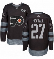 Mens Adidas Philadelphia Flyers 27 Ron Hextall Authentic Black 1917 2017 100th Anniversary NHL Jersey 