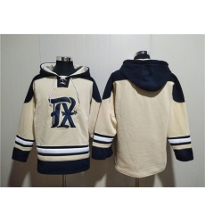 Men Texas Rangers Blank Cream Ageless Must Have Lace Up Pullover Hoodie