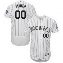 Men Women Youth All Size Colorado Rockies Custom Flex Base Jersey White