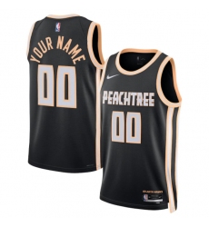 Unisex Atlanta Hawks Nike Black 2025 2026 City Edition Swingman Custom Jersey