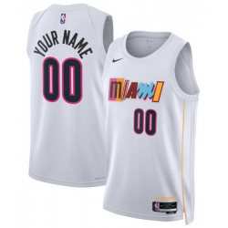 Men Women Youth Toddler MIAMI HEAT Custom Nike NBA Stitched Jersey White