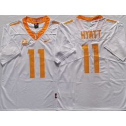 Tennessee Volunteers White #11 Jalin Hyatt Stitched NCAA Jersey