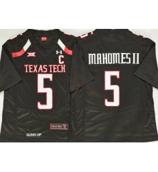 Men Texas Tech Black Patrick Mahomes #5 Football Stitched Team Jersey