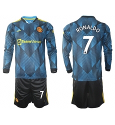 Men Manchester United Long Sleeve Soccer Jerseys 555