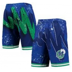 Men Dallas Mavericks  Blue Green NBA Shorts