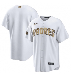 Men San Diego Padres Blank 2022 All Star White Cool Base Stitched Baseball Jersey