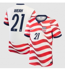 Timothy Weah USMNT Nike 2026 Home Stadium Replica Jersey White Timothy Weah USMNT Nike 2026 Home Stadium Replica Jersey White