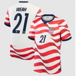 Timothy Weah USMNT Nike 2026 Home Stadium Replica Jersey White